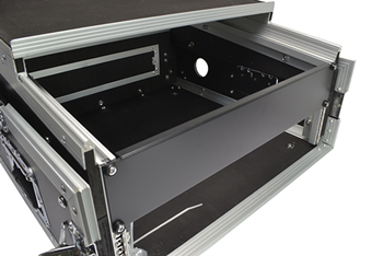 2U Mixer Case with Laptop Shelf